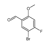 5-溴-4-氟-2-甲氧基苯甲醛结构式