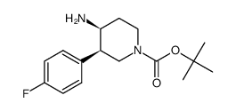 tert-butyl (3R,4S)-4-amino-3-(4-fluorophenyl)piperidine-1-carboxylate结构式