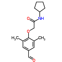N-Cyclopentyl-2-(4-formyl-2,6-dimethylphenoxy)acetamide结构式