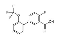 2-fluoro-5-[2-(trifluoromethoxy)phenyl]benzoic acid结构式