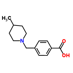 4-[(4-Methyl-1-piperidinyl)methyl]benzoic acid structure