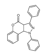 1,3-diphenyl-3a,9b-dihydro-4-oxo-1H-benzopyrano(4,3-c)pyrazole结构式