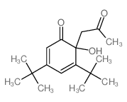 6-hydroxy-6-(2-oxopropyl)-3,5-ditert-butyl-cyclohexa-2,4-dien-1-one结构式