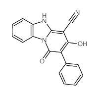3-hydroxy-1-oxo-2-phenyl-5H-pyrido[1,2-a]benzimidazole-4-carbonitrile结构式