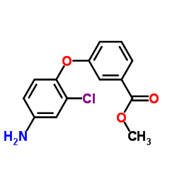 Methyl 3-(4-amino-2-chlorophenoxy)benzoate结构式
