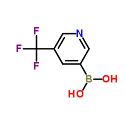 (5-(三氟甲基)吡啶-3-基)硼酸结构式