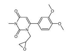6-(3,4-dimethoxyphenyl)-1-(2,3-epoxypropyl)-3-methyl-2,4(1H,3H)-pyrimidinedione结构式