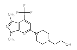 2-[4-[1,3-dimethyl-4-(trifluoromethyl)pyrazolo[3,4-b]pyridin-6-yl]piperazin-1-yl]ethanol picture