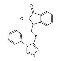 1-[(1-phenyltetrazol-5-yl)sulfanylmethyl]indole-2,3-dione Structure