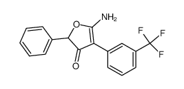 2-phenyl-3-oxo-4-(3-trifluoromethylphenyl)-5-amino-2,3-dihydrofuran结构式