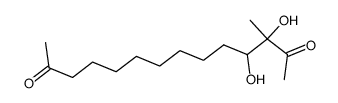 3,4-Dihydroxy-3-methyl-tetradecane-2,13-dione结构式