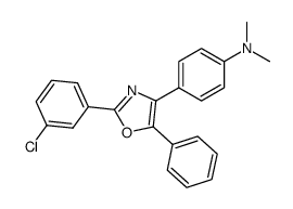 4-[2-(3-chloro-phenyl)-5-phenyl-oxazol-4-yl]-N,N-dimethyl-aniline结构式