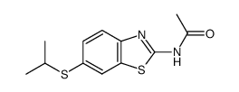 N-(6-isopropylmercapto-benzothiazol-2-yl)-acetamide Structure