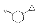 (R)-1-cyclopropylpiperidin-3-amine结构式
