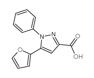 5-(2-FURYL)-1-PHENYL-1H-PYRAZOLE-3-CARBOXYLIC ACID Structure