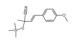 2-Methyl-4-(4-methoxyphenyl)-2-(trimethylsiloxy)-3-butennitril结构式