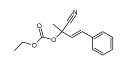 (1-Cyan-1-methyl-3-phenyl-2-propenyl)-ethyl-carbonat结构式