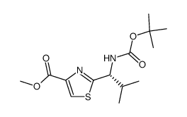 Boc-(R)-Val-Thz-OMe Structure