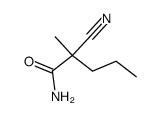 2-cyano-2-methyl-valeric acid amide结构式