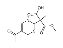 2-(5-Acetyl-3,6-dihydro-2H-[1,3]thiazin-2-yl)-2-methyl-malonic acid monomethyl ester Structure