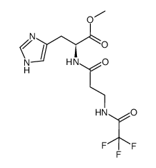 N-trifluoroacetyl-β-alanyl-L-histidine methyl ester结构式