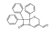 8-oxo-6,7,7-triphenyl-5-thia-1-azabicyclo[4.2.0]oct-2-ene-3-carbaldehyde Structure