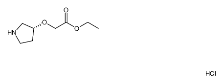 (R)-ethyl 2-(pyrrolidin-3-yloxy)acetate hydrochloride结构式