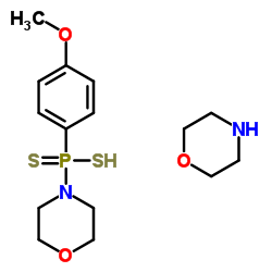 (4-甲氧基苯基)吗啉基-二硫代膦酸与吗啉的化合物结构式