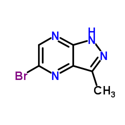 5-溴-3-甲基-1H-吡唑并[3,4-b]吡嗪结构式