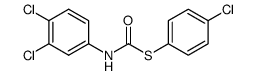 3.4-Dichlor-phenyl-thiocarbamidsaeure-S-[4-chlor-phenyl-ester]结构式