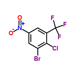 1-bromo-2-chloro-5-nitro-3-(trifluoromethyl)benzene结构式