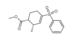 cis-4-carbomethoxy-3-methyl-1-(phenylsulfonyl)cyclohexene结构式