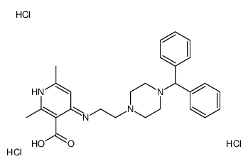 4-[2-(4-benzhydrylpiperazin-1-yl)ethylamino]-2,6-dimethylpyridine-3-carboxylic acid,trihydrochloride结构式