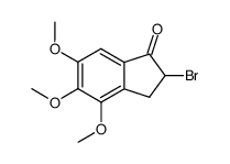 2-BROMO-2,3-DIHYDRO-4,5,6-TRIMETHOXY-1H-INDEN-1-ONE structure