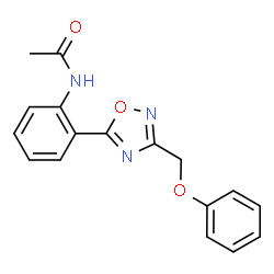 N-{2-[3-(Phenoxymethyl)-1,2,4-oxadiazol-5-yl]phenyl}acetamide structure