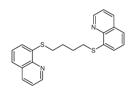 8-(4-quinolin-8-ylsulfanylbutylsulfanyl)quinoline结构式