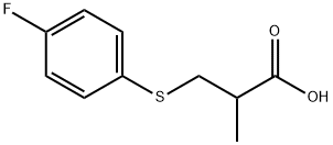 3-[(4-fluorophenyl)sulfanyl]-2-methylpropanoic acid structure