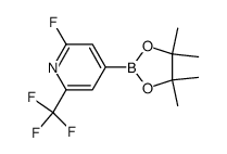 2-fluoro-4-(4,4,5,5-tetramethyl-1,3,2-dioxaborolan-2-yl)-6-(trifluoromethyl)pyridine structure