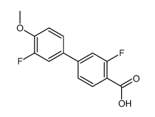 2-fluoro-4-(3-fluoro-4-methoxyphenyl)benzoic acid Structure