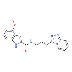 4-Methoxy-N-[3-([1,2,4]triazolo[4,3-a]pyridin-3-yl)propyl]-1H-indole-2-carboxamide结构式