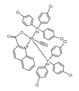 (2-quinaldinate)(carbonyl)(P(4-Cl-C5H4)3)2rhodium(I) Structure