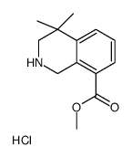 Methyl 4,4-dimethyl-1,2,3,4-tetrahydroisoquinoline-8-carboxylate hydrochloride结构式