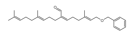 (2E,6E,10E)-1-benzyloxy-7-formyl-3,11,15-trimethyl-2,6,10,14-hexadecatetraene结构式