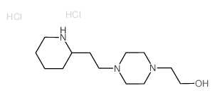 2-{4-[2-(2-Piperidinyl)ethyl]-1-piperazinyl}-1-ethanol dihydrochloride Structure