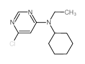 6-Chloro-N-cyclohexyl-N-ethyl-4-pyrimidinamine Structure