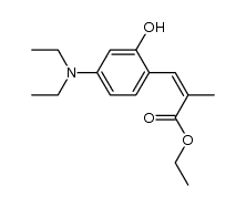 (Z)-3-(4-diethylamino-2-hydroxyphenyl)-2-methyl-acrylic acid ethyl ester Structure