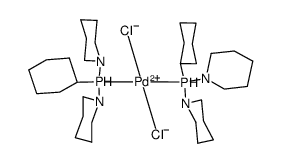 [(P{(NC5H10)2(C6H11)})2Pd(Cl)2] Structure