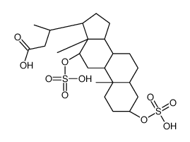 (3R)-3-[(3R,5R,8R,9S,10S,12S,13R,14S,17R)-10,13-dimethyl-3,12-disulfooxy-2,3,4,5,6,7,8,9,11,12,14,15,16,17-tetradecahydro-1H-cyclopenta[a]phenanthren-17-yl]butanoic acid Structure
