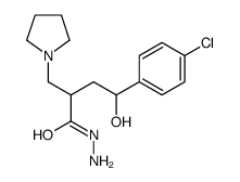 4-(4-chlorophenyl)-4-hydroxy-2-(pyrrolidin-1-ylmethyl)butanehydrazide结构式