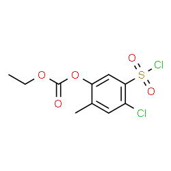 4-Chloro-5-(chlorosulfonyl)-2-methylphenyl ethyl carbonate structure